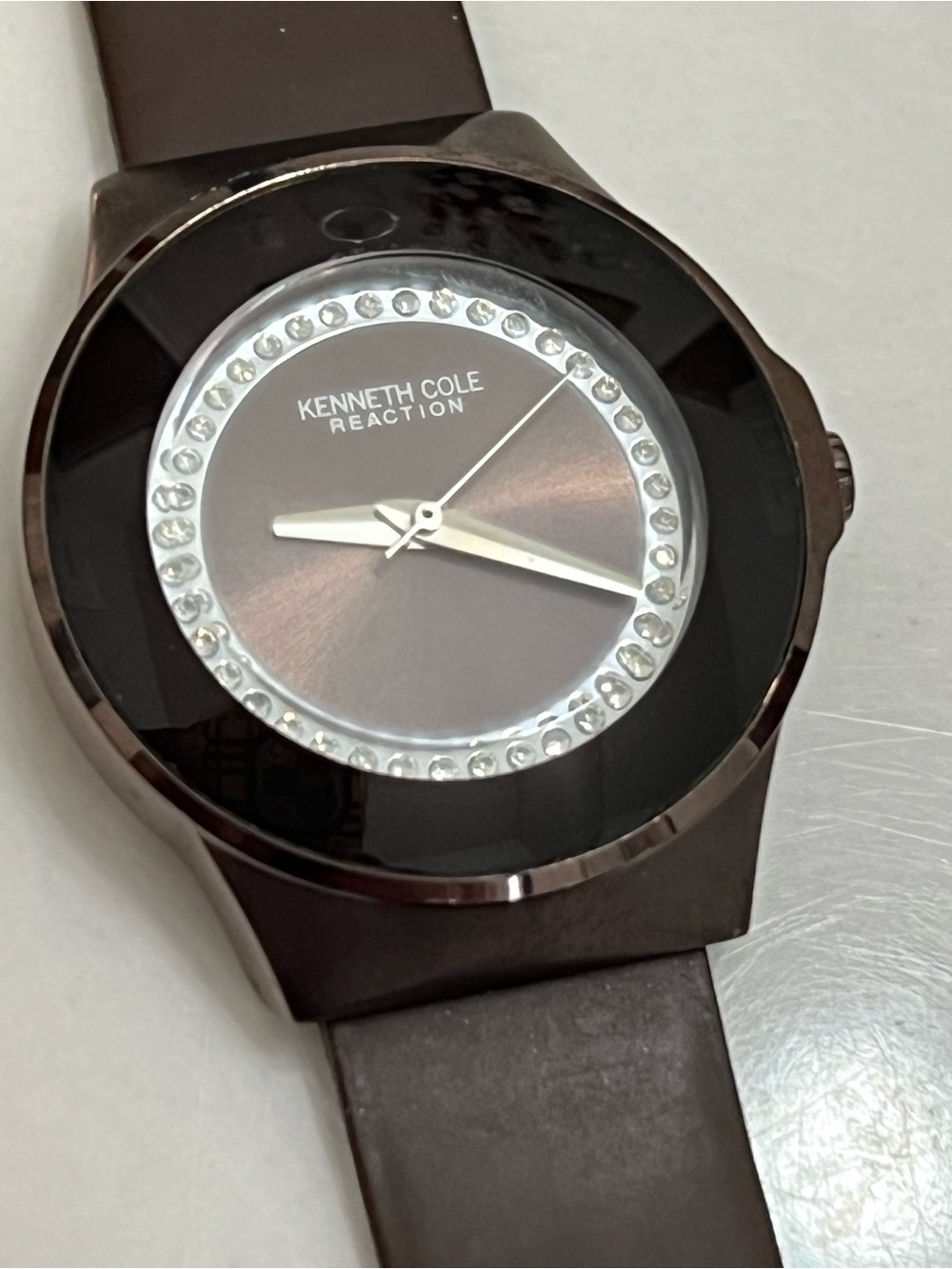 Kenneth Cole Reaction KC2449 Chocolate Brown Tone Women's Watch- Needs Battery